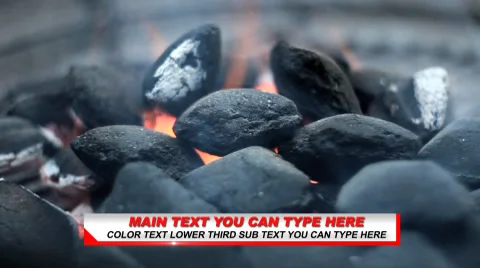 Color Text Lower Third After Effects stock