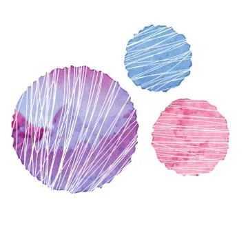 Color textured round elements for design Stock Illustration