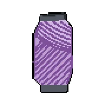 Color thread spool pixel art vector illustration Stock Illustration