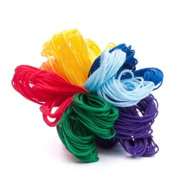 Color threads bunch Stock Photos