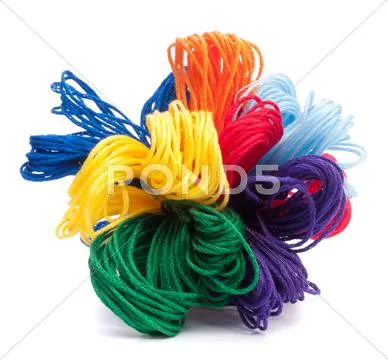 Color threads bunch Stock Photos