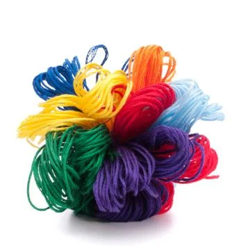 Color threads bunch Stock Photos