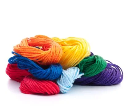 Color threads bunch Stock Photos
