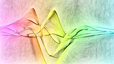 Color threads hand draw digital art animation Stock Footage 198258322
