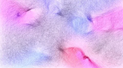 Color threads hand draw digital art Stock Illustration