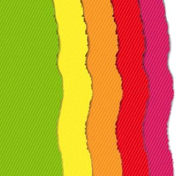 Color torn paper borders set Stock Illustration