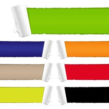 Color torn paper Stock Illustration