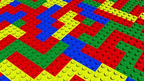 Color Toy Blocks Bricks Loop Background 1 Video stock 248609723