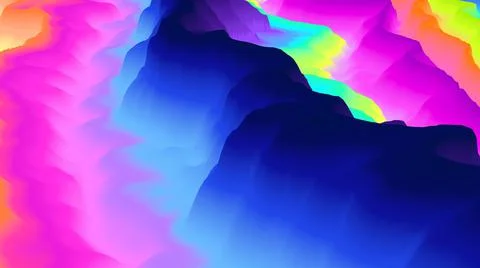 Color transition background. Splash 3d. Cloud. Blur. Motion. 3d background. Stock-Illustration