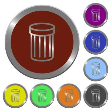 Color trash buttons Stock-Illustration