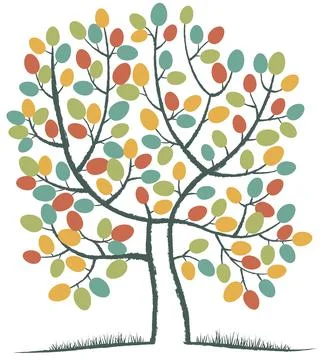Color tree Stock Illustration