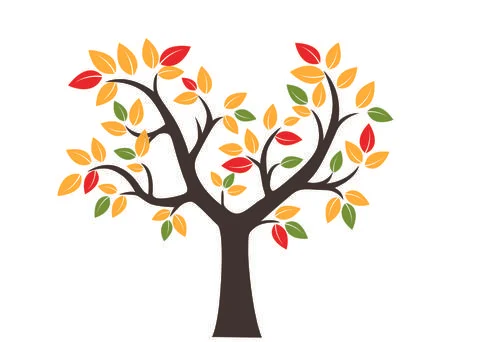 Color Tree Illustration Stock Illustration