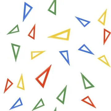 Color Triangular ruler icon isolated seamless pattern on white background イラスト素材