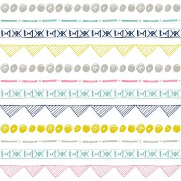 Color tribal vector seamless pattern. イラスト素材