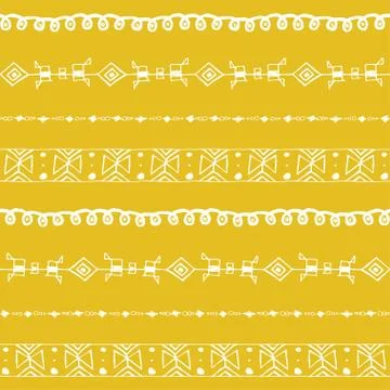 Color tribal vector seamless pattern. Stock Illustration