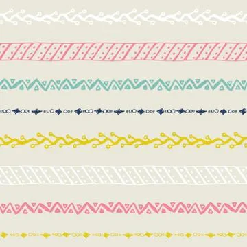 Color tribal vector seamless pattern. Illustrazione stock