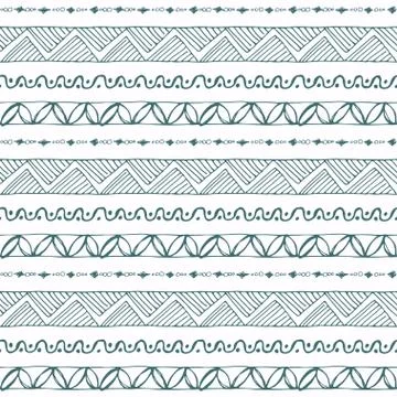 Color tribal vector seamless pattern. Stock Illustration