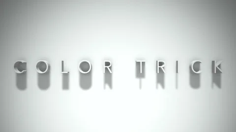 Color trick 3D title animation with shadows on a white background Vídeo Stock 297799427