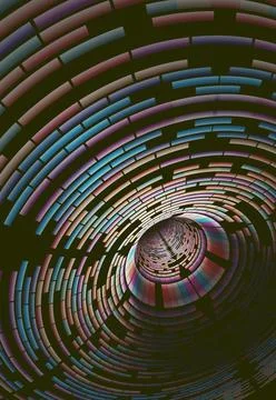 Color tunnel. Stock Illustration