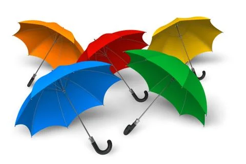 Color umbrellas Stock Illustration