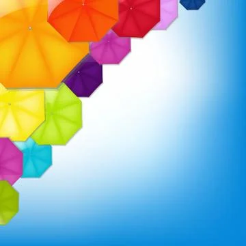Color umbrellas Stock Illustration