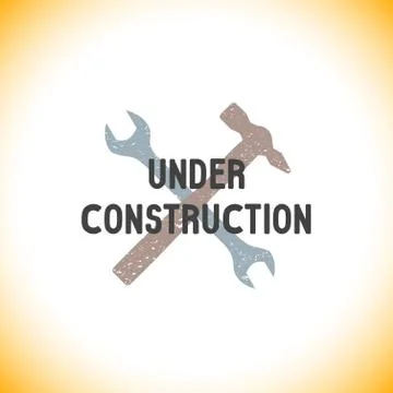 Color under construction sign template. Stock Illustration