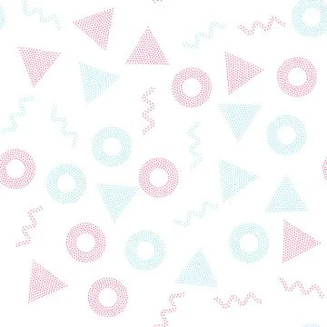 Color universal geometric seamless pattern Illustrazione stock