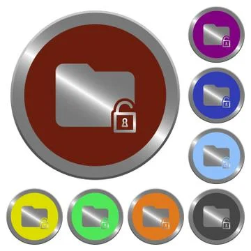 Color unlock folder buttons Illustrazione stock