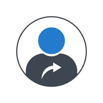 Color user circle icon vector illustration on white background Stock Illustration