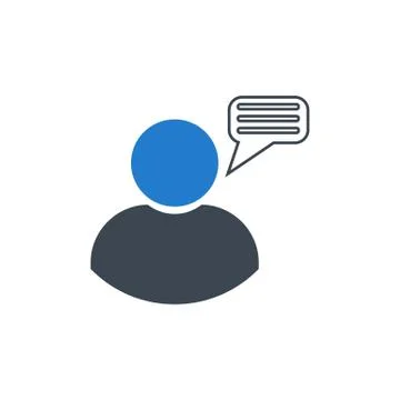 Color user messenger icon vector illustration on white background Stock Illustration