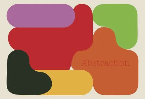 Color vector background with shapes. The poster is great for use in posters.. Stock Illustration