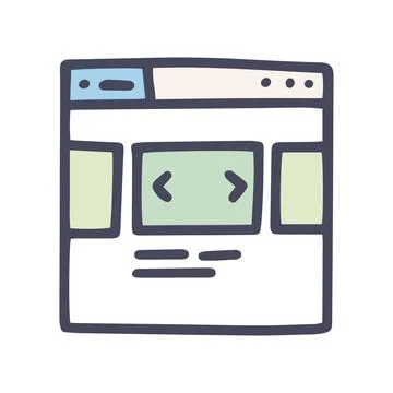 Color vector doodle simple icon online gallery Stock-Illustration