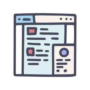 Color vector doodle simple icon support service Stock Illustration