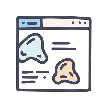 Color vector doodle simple icon personal page Stock Illustration