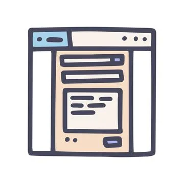 Color vector doodle simple icon feedback form Stockillustratie