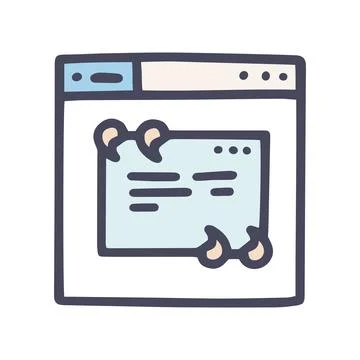 Color vector doodle simple icon quote on site Stock-Illustration