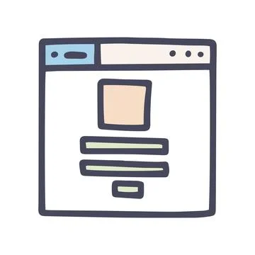 Color vector doodle simple icon login page イラスト素材