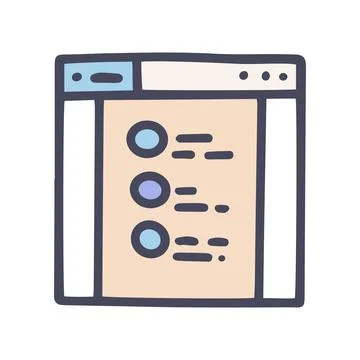Color vector doodle simple icon web page イラスト素材