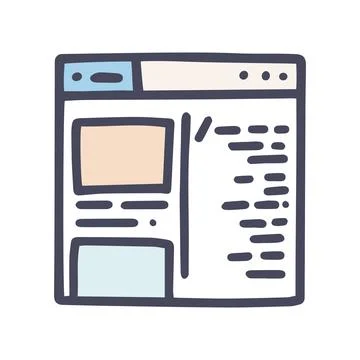 Color vector doodle simple icon site code イラスト素材