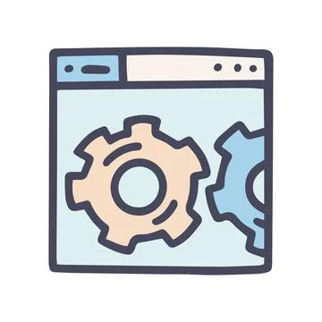 Color vector doodle simple icon site settings イラスト素材