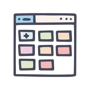 Color vector doodle simple icon add file Stock Illustration