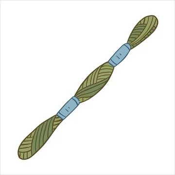 Color vector illustration. Threads for embroidery floss Illustrazione stock