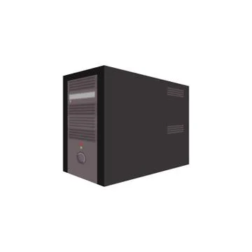 Color vector image. Computer (system unit) on a white background Stock Illustration