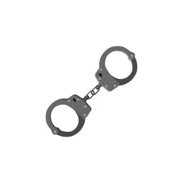 Color vector image. Handcuffs on a white background Stock Illustration