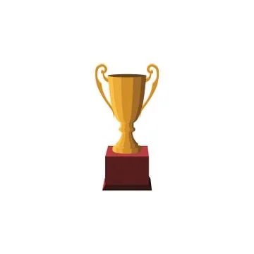 Color vector image. The winner's cup. Winner's trophy award Stock Illustration