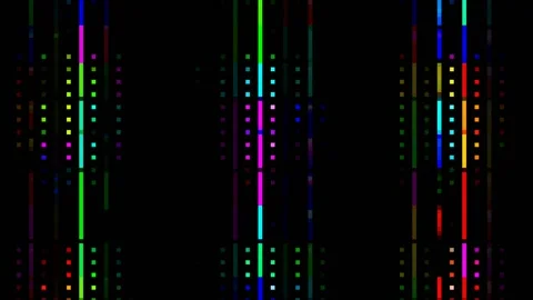 Color vertical stripes. Luminous multi-colored lines stripes with flashing light Stock Footage 132729175