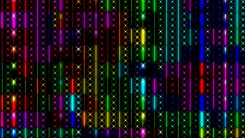 Color vertical stripes. Luminous multi-colored lines stripes with flashing light Stock-Footage 132729888