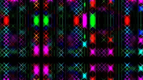 Color vertical stripes. Luminous multi-colored lines stripes with flashing light Stock Footage 132729905