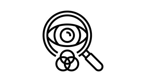 Color vision test optometry eye line icon animation 스톡 동영상 326123757