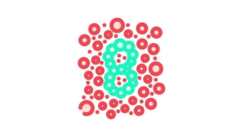 Color vision test optometry eye color icon animation Stock Footage 327256880